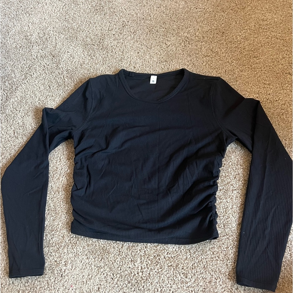 lululemon long sleeve rouched shirt
